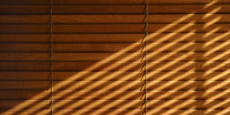 Wooden blinds complement any décor you are using